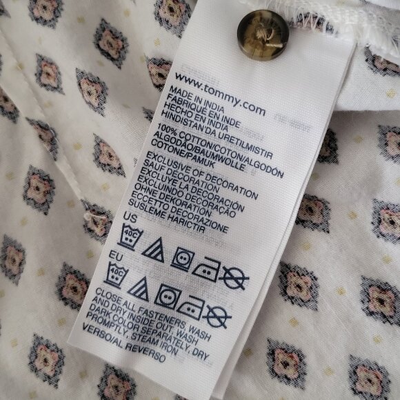 Tommy Hilfiger Pattern Button Down Shirt Women's Size XS - Picture 6 of 9